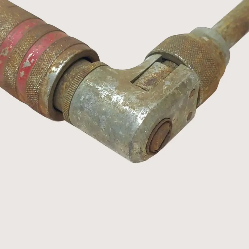 Antique Wooden and Metal Hand Crank Brace Drill